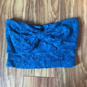 Blue crop top